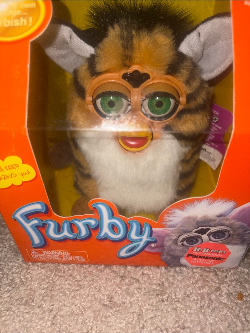 Furby Interactive Plush Toy - Brown, White, Green